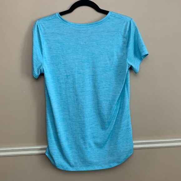 Athletic Works Turquoise Basic Tee Exercise Shirt Size Medium - Picture 2 of 4